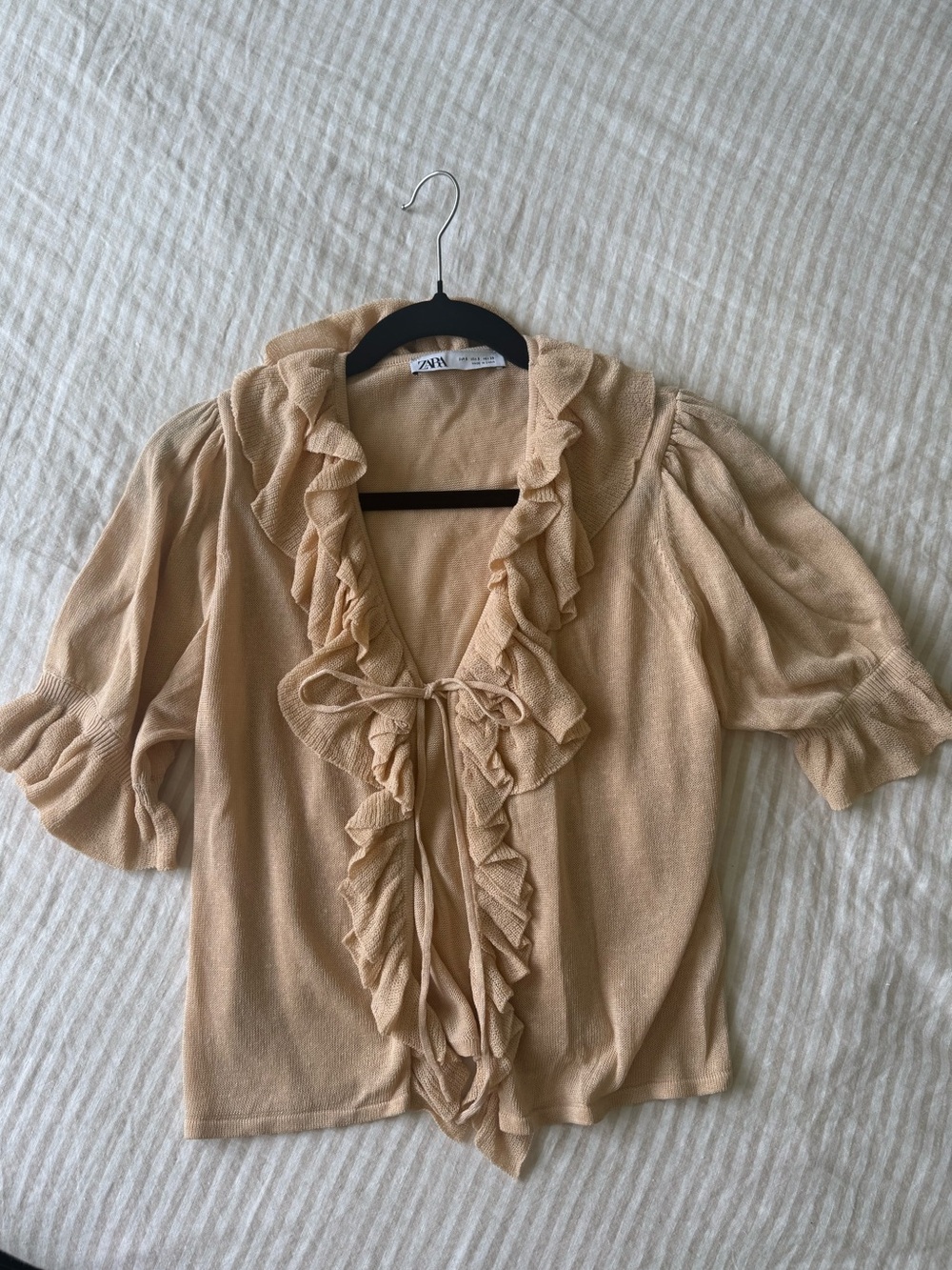 Zara crochet ruffle top